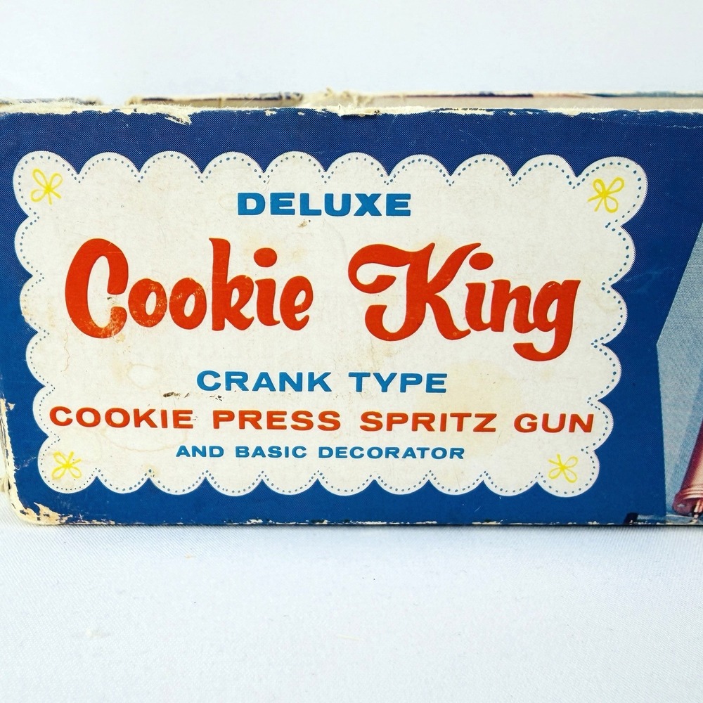 Nordic Ware Deluxe Cookie King Press Spritz Crank 10 Discs Decorator Tip Vintage - Picture 6 of 8
